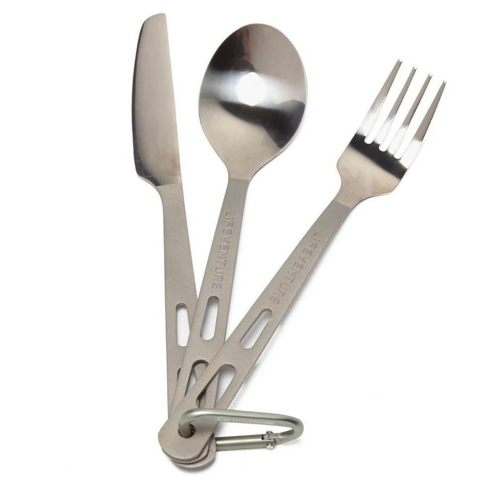 Lifeventure Titanium KFS Set Camping Cutlery 4 Lifeventure Titanium KFS Set Camping Cutlery - Image 2