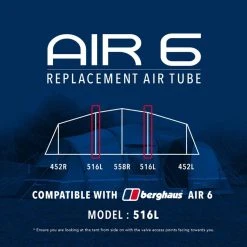 Eurohike Air 6 Tent Replacement Air Tube - 516L 7 Eurohike Air 6 Tent Replacement Air Tube - 516L -Vango Shop go 190073 z