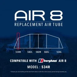 Eurohike Air 8 Replacement Air Tube (Front 534R) 7 Eurohike Air 8 Replacement Air Tube (Front 534R) -Vango Shop go 190081 z