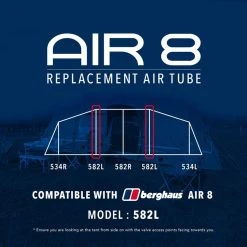 Eurohike Air 8 Replacement Air Tube (582L) 7 Eurohike Air 8 Replacement Air Tube (582L) -Vango Shop go 190083 z