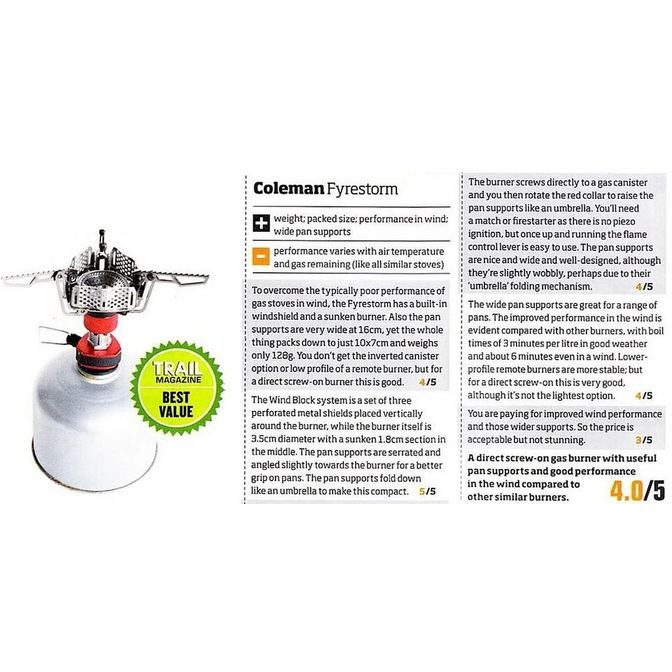 Coleman Fyrestorm Stove 5 Coleman Fyrestorm Stove - Image 3