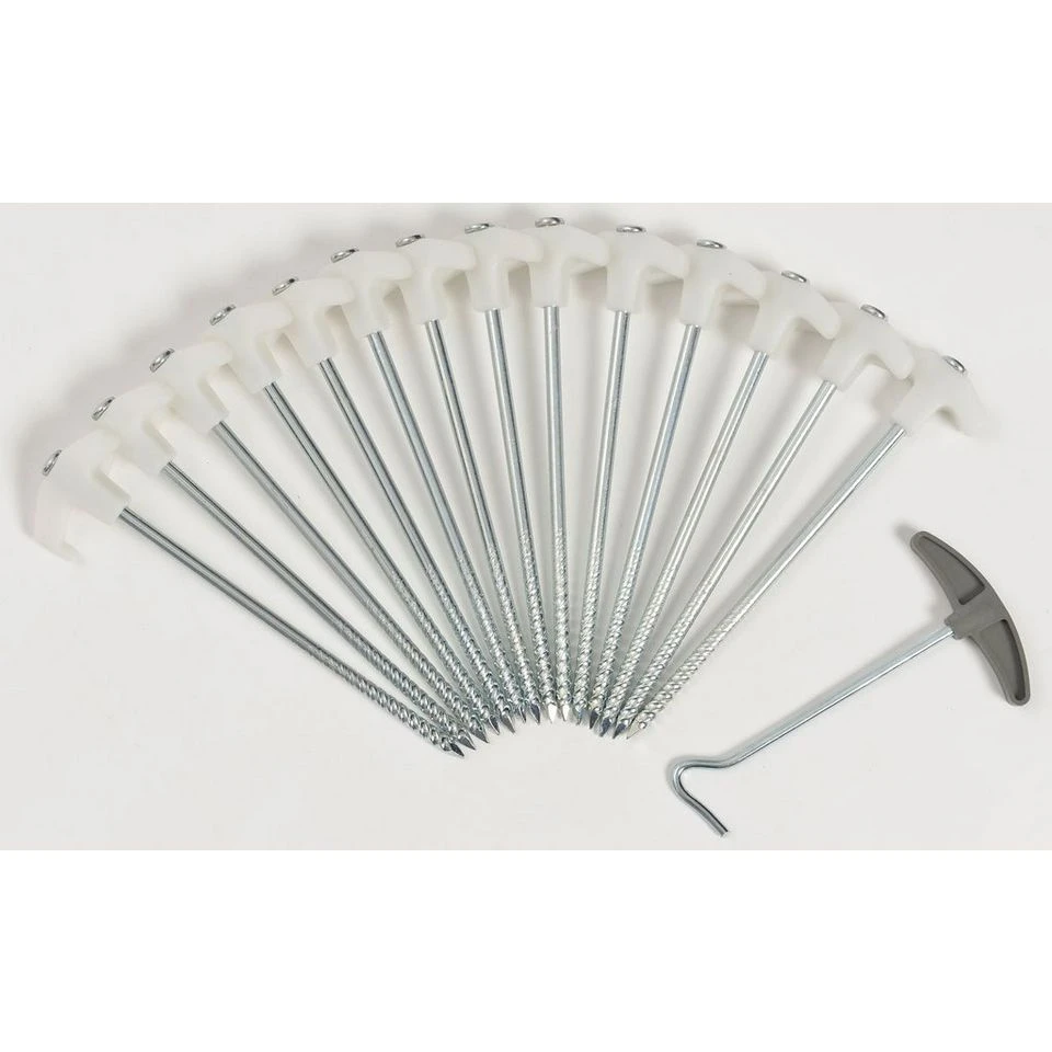 Hi Gear Glow-in-the-Dark Screw Tent Pegs 4 Hi Gear Glow-in-the-Dark Screw Tent Pegs - Image 2