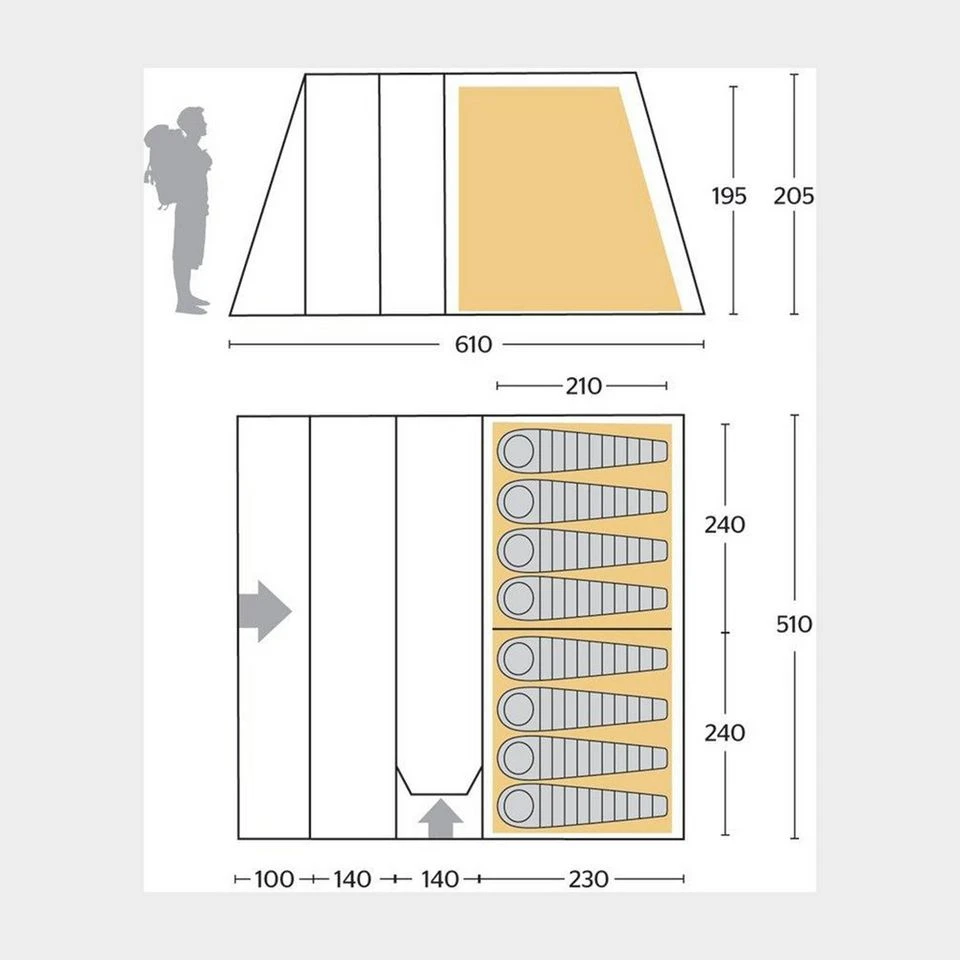 Hi Gear Vanguard Eclipse 8 Premium Family Tent 4 Hi Gear Vanguard Eclipse 8 Premium Family Tent - Image 2