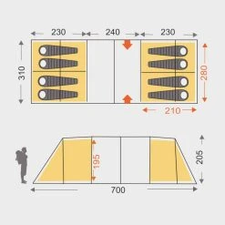 Hi Gear Zenobia 8 Nightfall Tent -Vango Shop go 351201 b