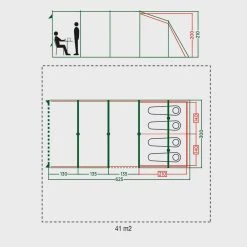 Coleman Meadowood 4 Person Large Tent With Blackout Bedrooms -Vango Shop go 409171 b