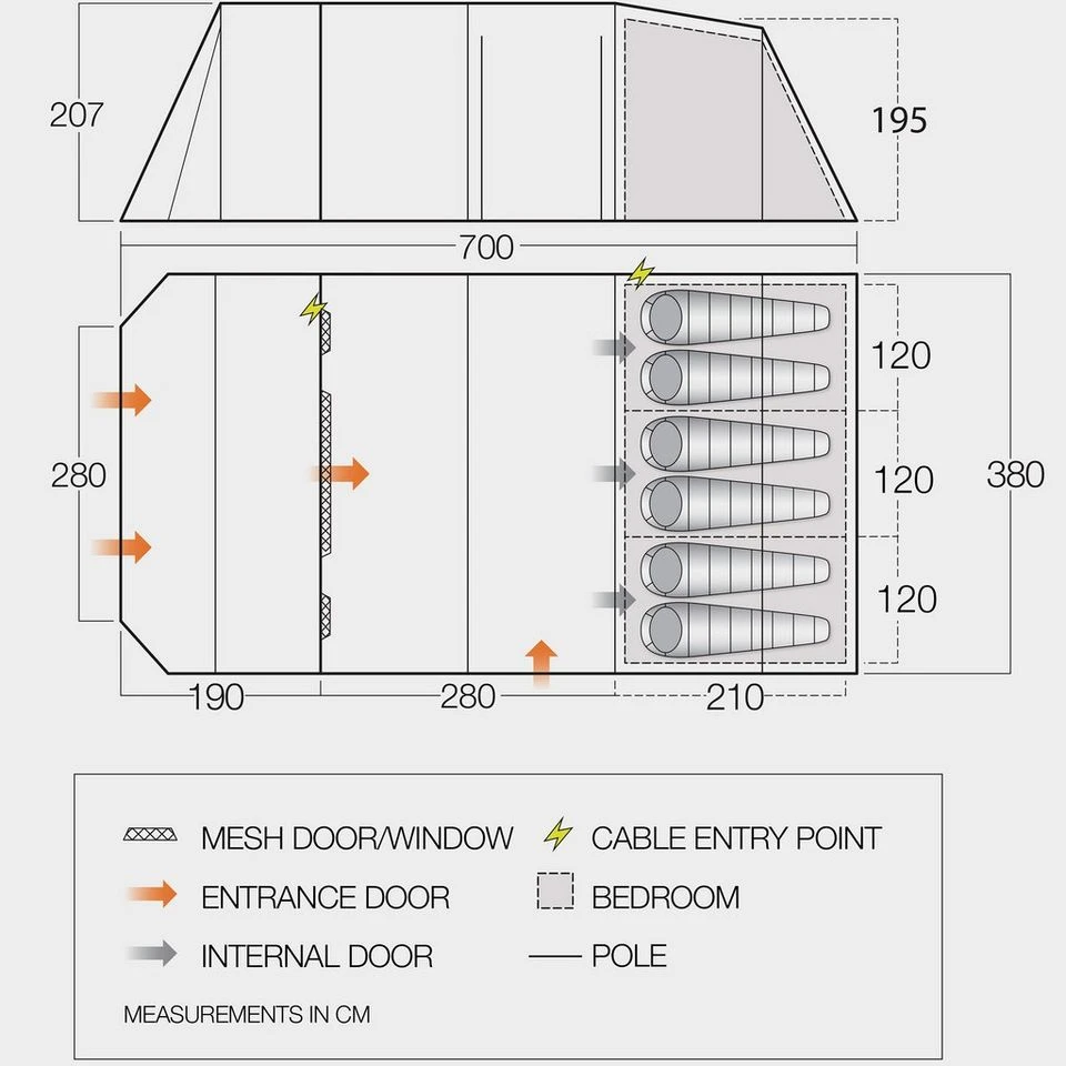 Vango Brecon 600XL Family Tent 4 Vango Brecon 600XL Family Tent - Image 2