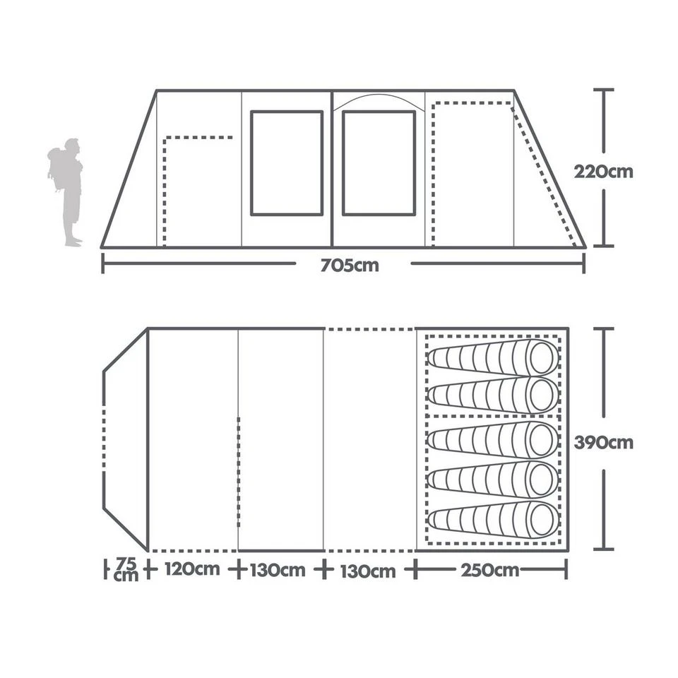Berghaus Telstar 5 Nightfall Tent 4 Berghaus Telstar 5 Nightfall Tent - Image 2
